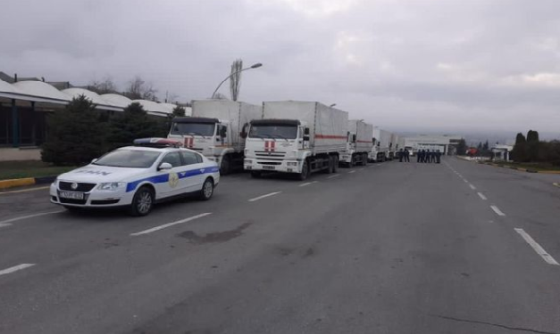 Qarabağ b&ouml;lgəsində yaşayan erməni sakinlərinə  40 ton yardım 4 maşınla g&ouml;ndərilib