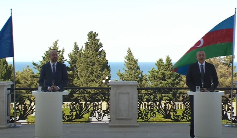 Prezident İlham Əliyev və Şarl Mişel birgə mətbuat konfransı ke&ccedil;irir - Video