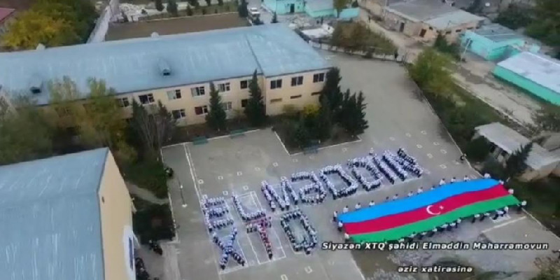 Vətən M&uuml;haribəsi şəhidi Elməddin Məhərrəmovun xatirəsinə həsr olunmuş flaşmob ke&ccedil;irilib - Video