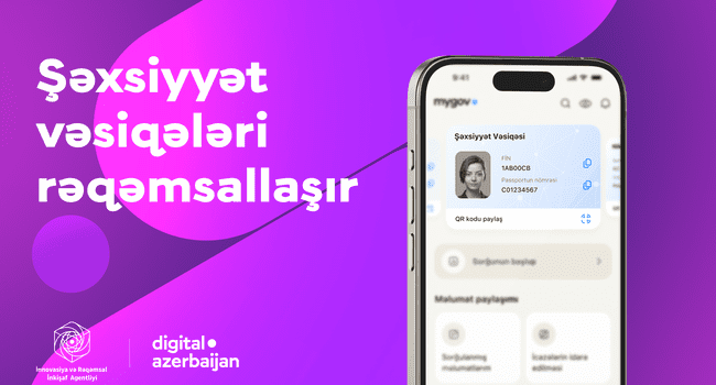 Şəxsiyyət vəsiqəsi ilə bağlı yenilik: &ldquo;mygov&rdquo; tətbiqi vasitəsilə rəqəmsal formada təqdim olunacaq