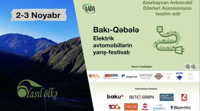 Bakı-Şamaxı-Ağsu-İsmayıllı-Qəbələ marşrutu &uuml;zər yarış-festivalı - "Elektromobillər planlı hərəkəti sevir"