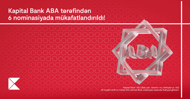 Kapital Bank 6 nominasiyada m&uuml;kafatlandırıldı