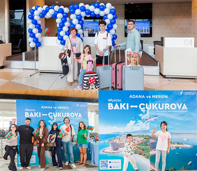 AZAL Türkiyənin Çukurova Beynəlxalq Hava Limanına ilk reysini həyata keçirdi
