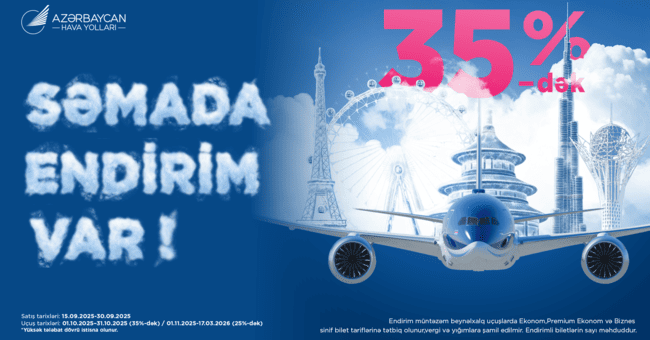 AZAL turizm g&uuml;n&uuml;nə &ouml;zəl endirim kampaniyası elan edir