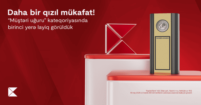 Kapital Bank &ldquo;Globee&ndash;Innovation Awards&rdquo;dan qızıl m&uuml;kafata layiq g&ouml;r&uuml;ld&uuml;