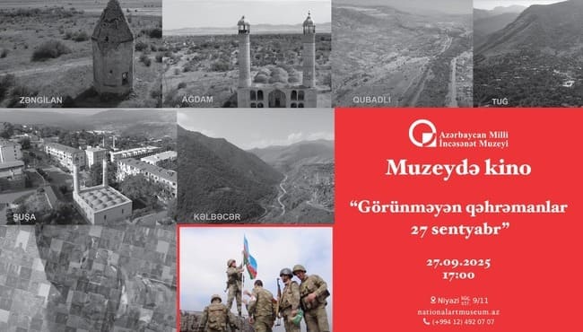 27 sentyabr Anım G&uuml;n&uuml;ndə Azərbaycan Milli İncəsənət Muzeyində film n&uuml;mayişi ke&ccedil;iriləcək