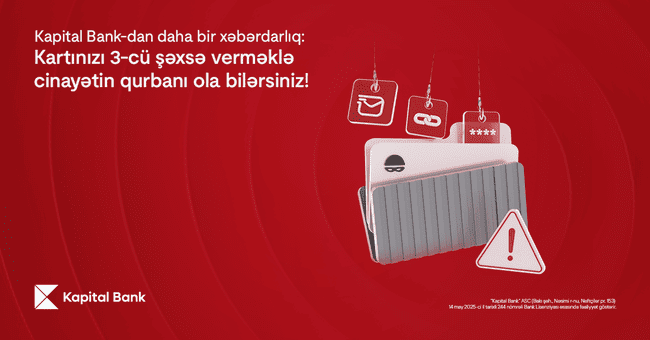 Kartınızı he&ccedil; kimə verməyin: pulunuzu itirə, cinayətin qurbanı ola bilərsiniz