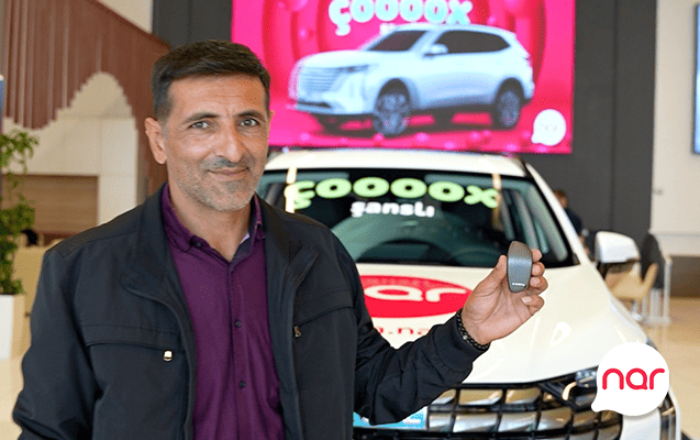 &ldquo;Nar&rdquo;ın &ldquo;&Ccedil;oox Şanslı&rdquo; lotereyasının ilk avtomobil qalibi s&uuml;kan arxasında!