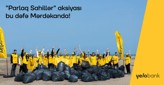 Yelo komandası Mərdəkan &ccedil;imərliyində təmizlik aksiyası həyata ke&ccedil;irib