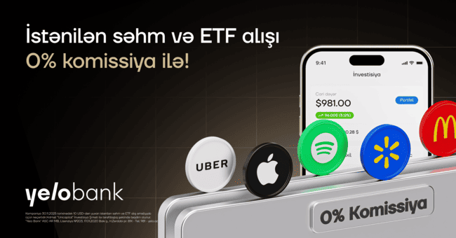 "Qara c&uuml;mə" m&uuml;nasibətilə Yelo invest-də komissiyasız alış kampaniyası!