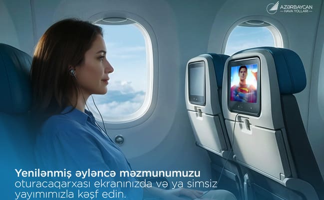 AZAL-ın təyyarələrində multimedia əyləncə sistemi yenilənib