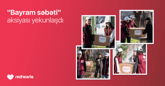 Qırmızı &Uuml;rəklər Fondunun &ldquo;Bayram səbəti&rdquo; aksiyası 300-dən &ccedil;ox ailəyə sevinc bəxş etdi