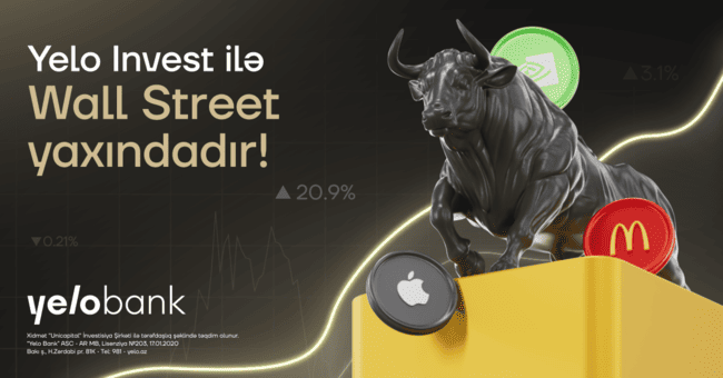 Yelo Invest ilə ABŞ birjalarına rahat &ccedil;ıxış əldə et!