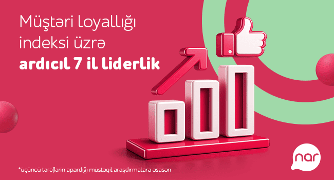 "Nar" ardıcıl 7 il M&uuml;ştəri Loyallığı İndeksi &uuml;zrə lider oldu!