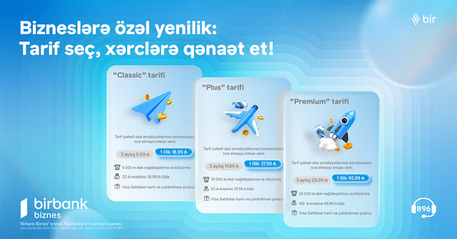 Birbank Biznes-dən sahibkarlar &uuml;&ccedil;&uuml;n yeni tariflər: xərclərinizi minimuma endirin