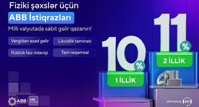 ABB-dən fiziki şəxslər &uuml;&ccedil;&uuml;n yeni məhsul - ABB istiqrazları!
