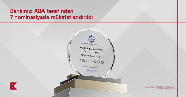 Kapital Bank 7 nominasiya &uuml;zrə m&uuml;kafatlandırıldı