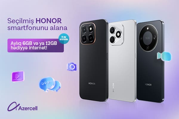 Azercell-dən HONOR smartfonlarına x&uuml;susi kampaniya